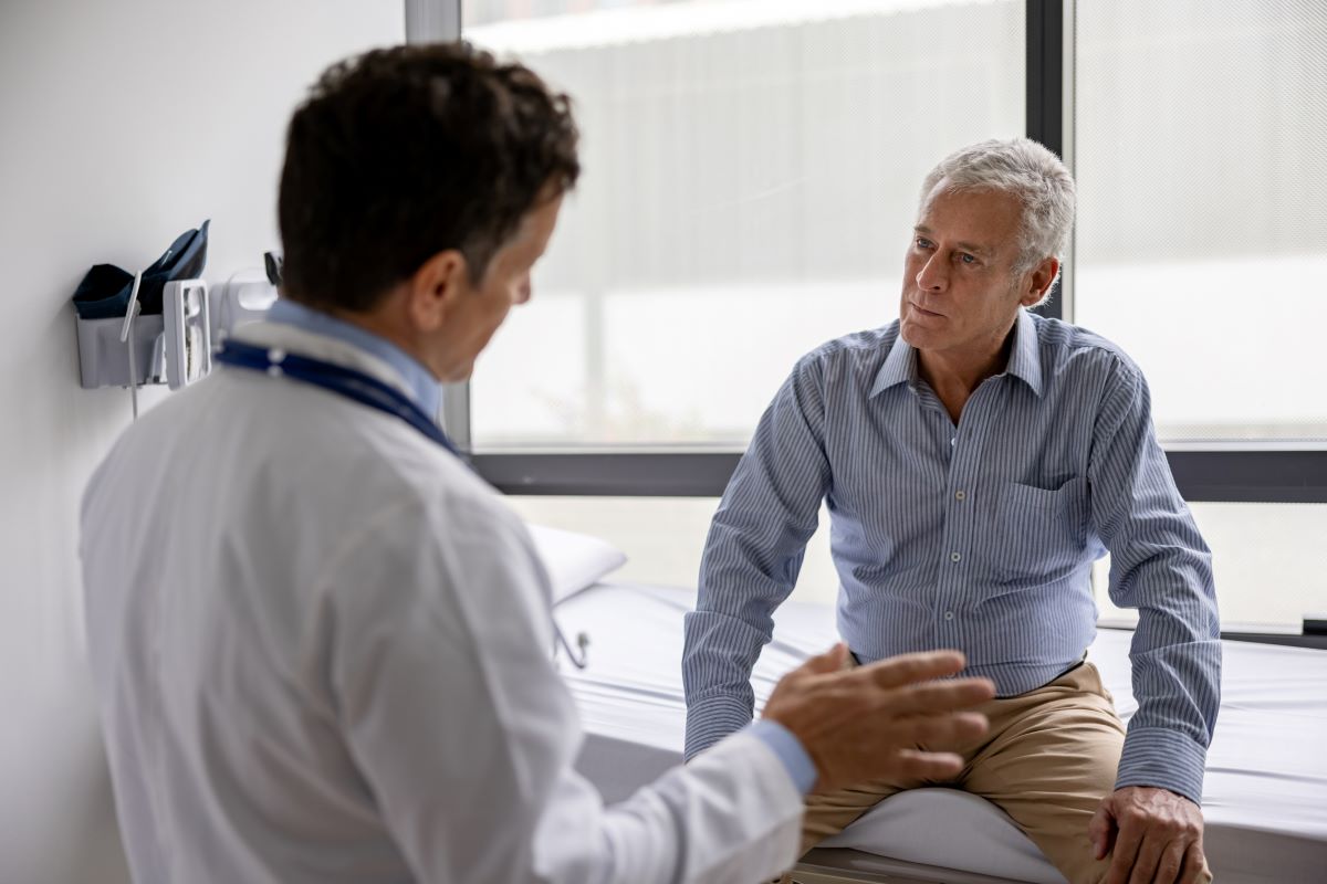 man at doctor